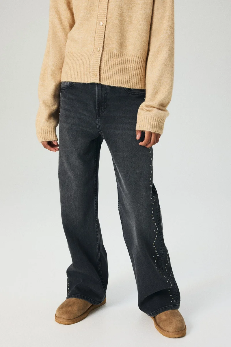 H&M Baggy Fit Bootcut Leg Jeans